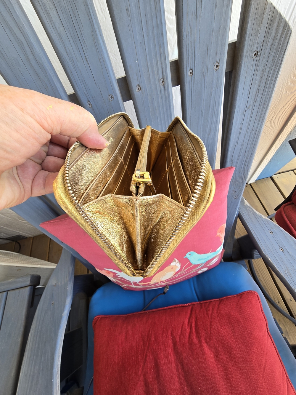 Miu Miu EUC Gold Matelassé Zip-Around Wallet 8x4.5" - Picture 6 of 10